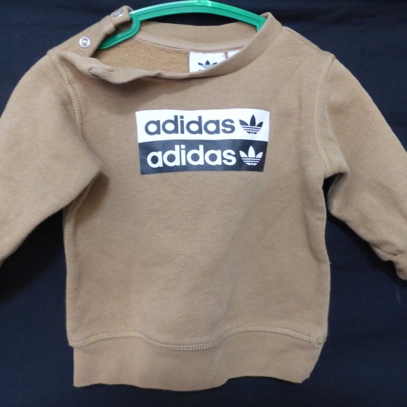 ADIDAS, baby boy, 6 months, brown sweatshirt, GUC - Picture 2 of 8